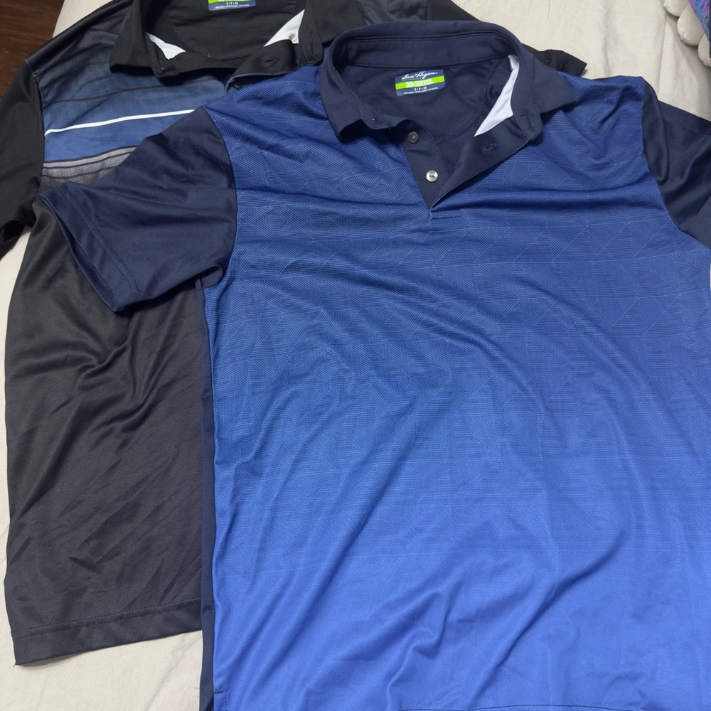 Hogan Navy and Black Men's Polo Shirts Set of 2.